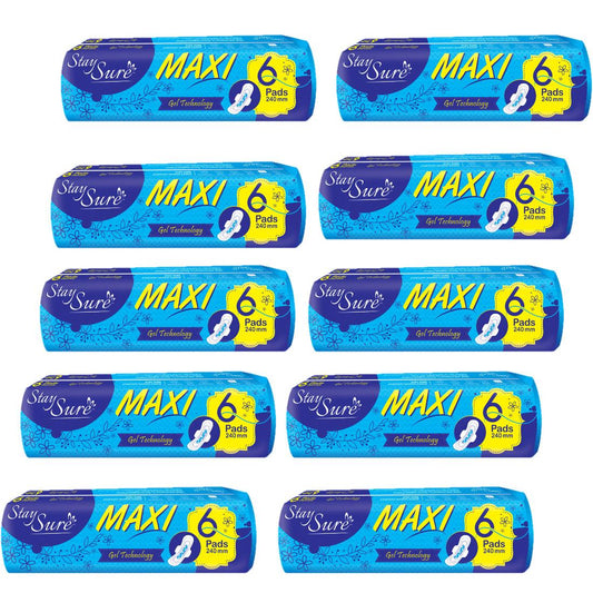Stay sure 240mm 6 extra cottony pads pack of 10 packets - staysure.asia