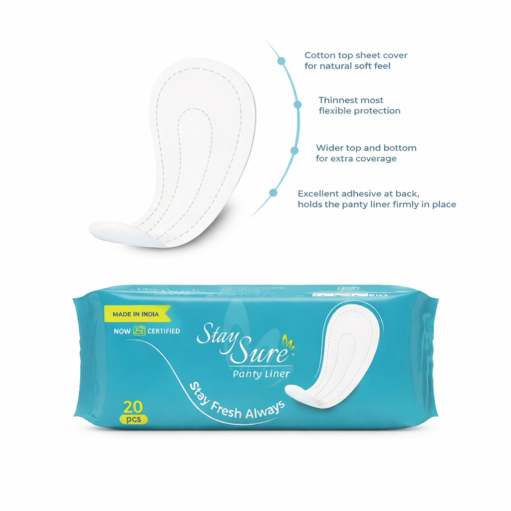 Stay Sure Panty Liners 5-Layer Protection for Light Discharge and Daily Freshness