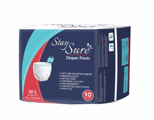 Stay Sure Adult Diaper Pants Medium to Large PACK OF 10 Pcs. - staysure.asia