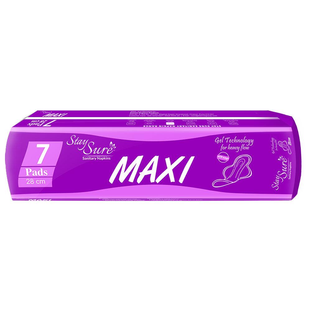 Stay sure 280mm extra large & extra cottony sanitary pads pack of 7 pads. - staysure.asia