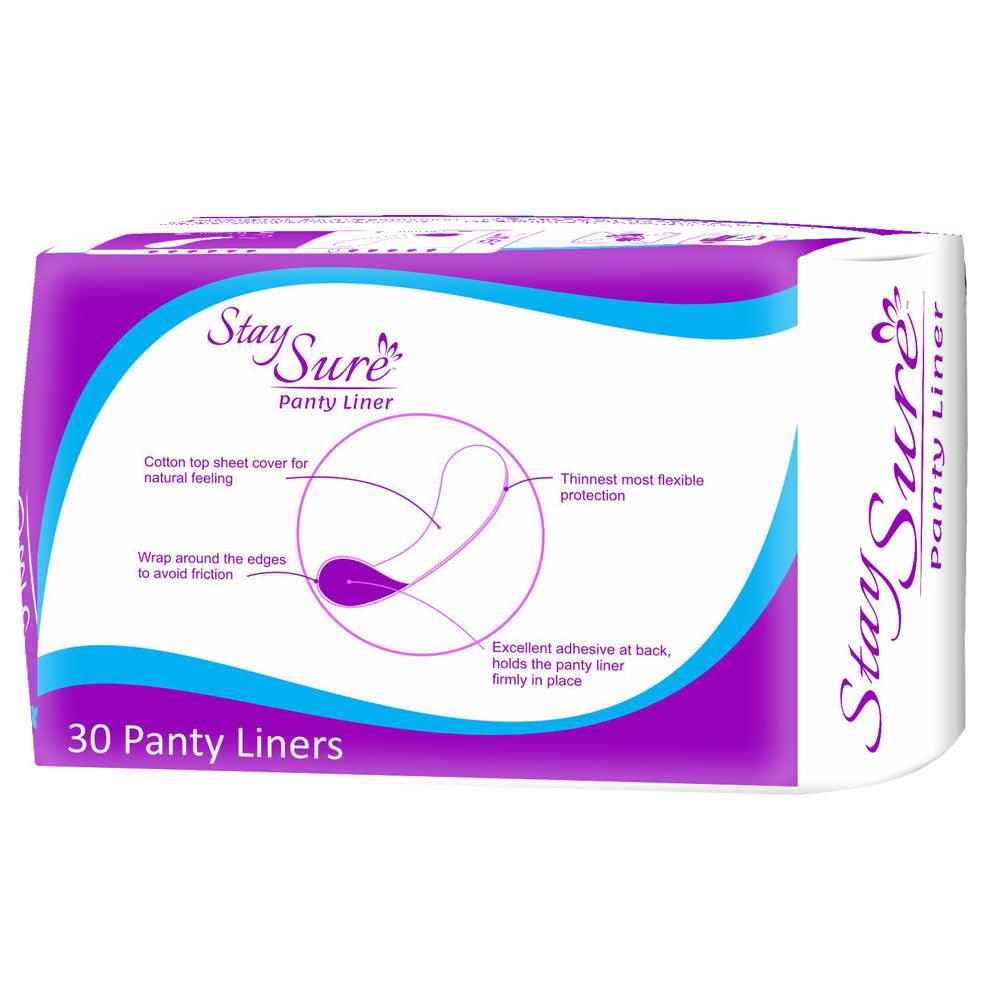 Stay Sure panty liners 4 packs of 30 pcs each - staysure.asia