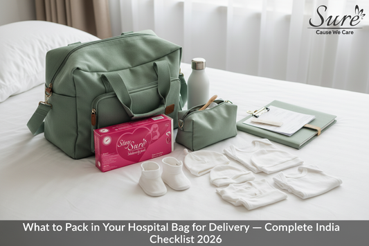 Hospital bag checklist for delivery in India 2026 — Stay Sure maternity essentials guide