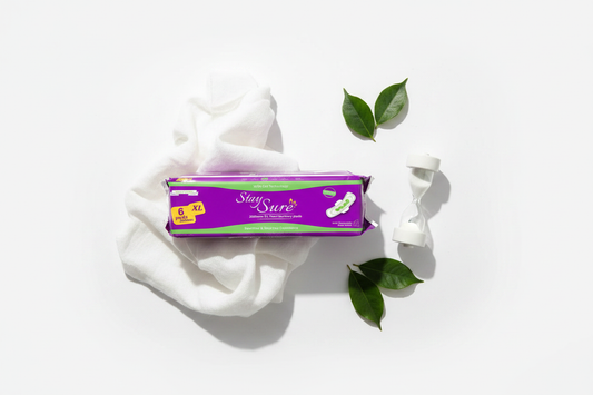 Stay Sure 280mm XL Maxi Sanitary Pads with hourglass timer – How Long Can You Wear a Sanitary Pad hygiene guide
