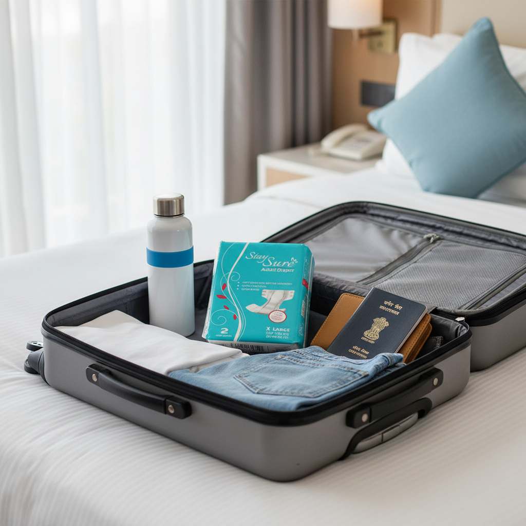 Stay Sure Adult Diaper XL 2S Travel Pack Lifestyle