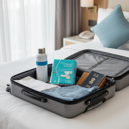Stay Sure Adult Diaper XL 2S Travel Pack Lifestyle