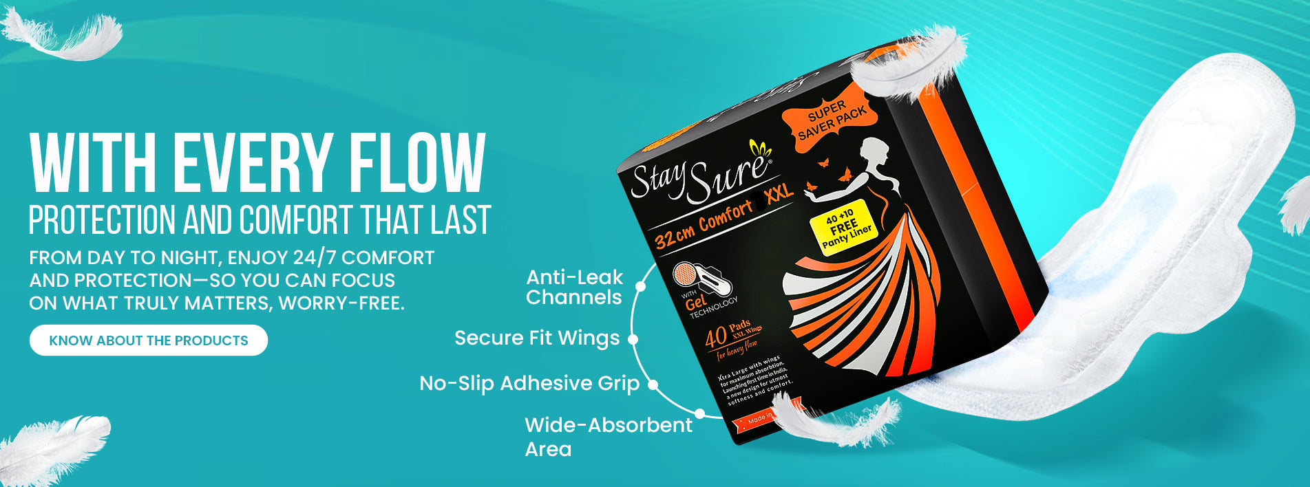 best sanitary pads for overnight and free pantyliner is best offer