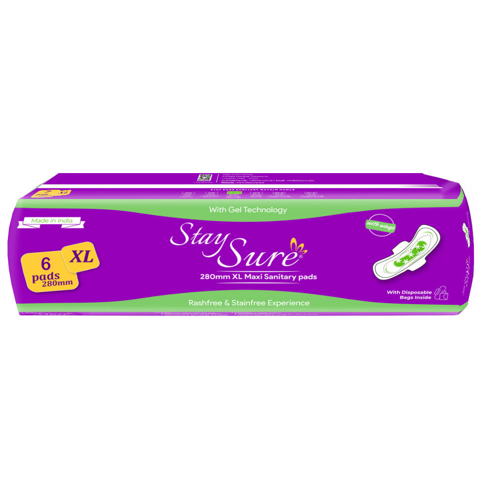 xl high absorbent sanitary pads with 7 layers of protection 